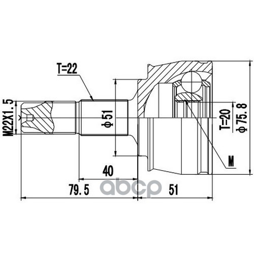 Шрус Наружный | Перед | Zikmar арт. Z87368R