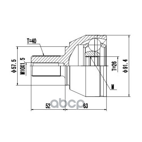 Шрус Наружний | Перед Лев | Zikmar арт. Z87432R