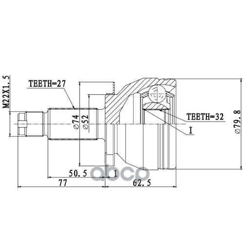 Шрус Наружный | Перед | Zikmar арт. Z87487R