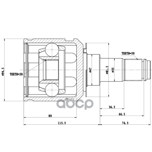Шрус Внутренний | Перед | Zikmar арт. Z87502R