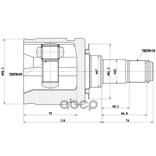Шрус Внутренний | Перед Прав | Zikmar арт. Z87505R