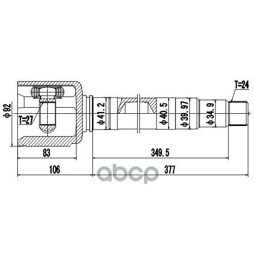 Шрус Внутренний | Перед Прав | Zikmar арт. Z87512R