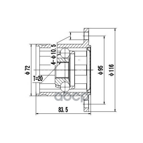 Шрус Внутренний | Перед Лев | Zikmar арт. Z87518R