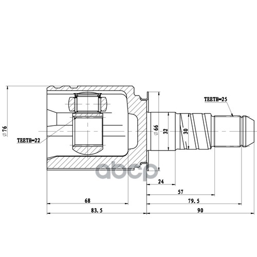 Шрус Внутренний | Перед Прав | Zikmar арт. Z87621R
