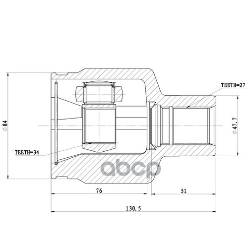 Шрус Внутренний | Перед | Zikmar арт. Z87696R