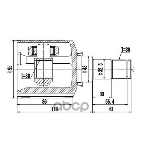 Шрус Внутренний | Перед Лев | Zikmar арт. Z87720R