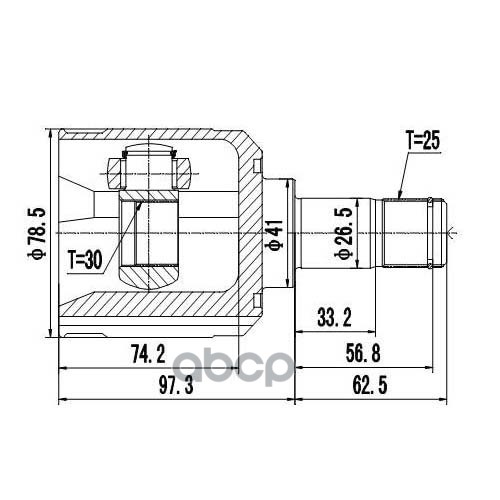Шрус Внутренний | Перед Лев | Zikmar арт. Z87722R