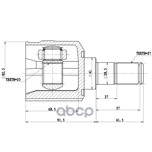 Шрус Внутренний | Перед Лев | Zikmar арт. Z87803R