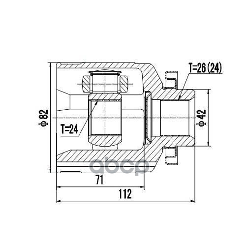 Шрус Внутренний Hyundai Tucson (04--10), - R Zikmar Z87805r Zikmar арт. Z87805R