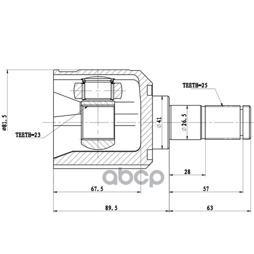 Шрус Внутренний | Перед Прав | Zikmar арт. Z87818R