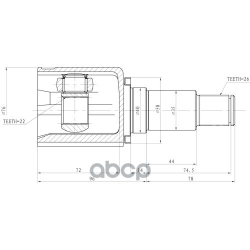 Шрус Внутренний | Перед Прав | Zikmar арт. Z87883R