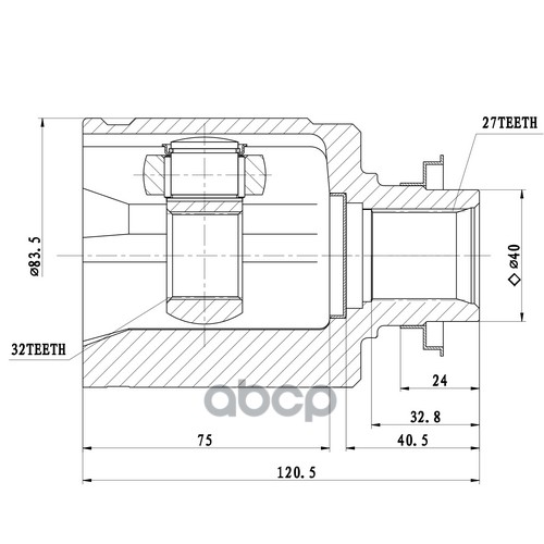 Шрус Внутренний | Перед Лев | Zikmar арт. Z87900R