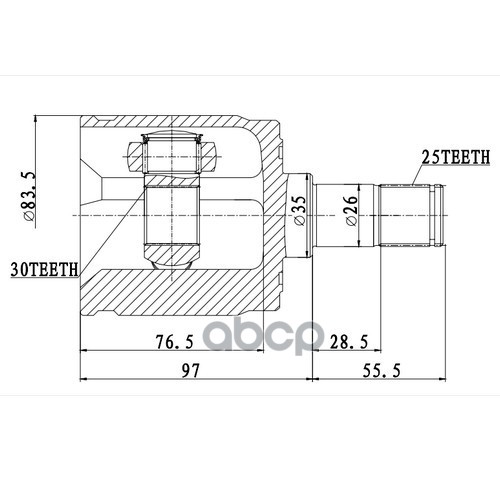 Шрус Внутренний | Перед Прав | Zikmar арт. Z87915R