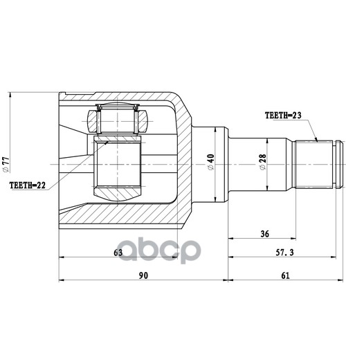 Шрус Внутренний | Перед Лев | Zikmar арт. Z87930R