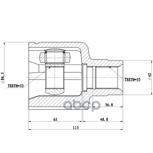 Шрус Внутренний | Перед Прав | Zikmar арт. Z87940R