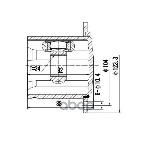 Шрус Внутренний | Перед Лев | Zikmar арт. Z87964R