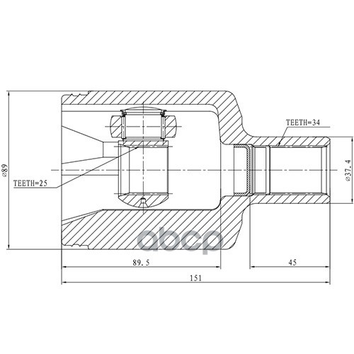 Шрус Внутренний | Перед Лев | Zikmar арт. Z88954R