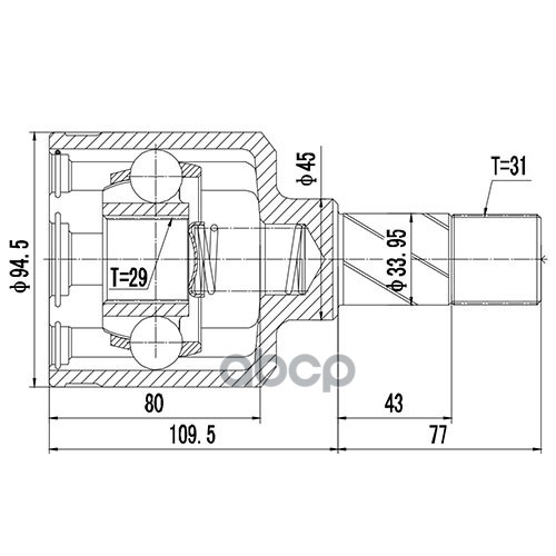 Шрус Внутренний | Перед Лев | Zikmar арт. Z88983R