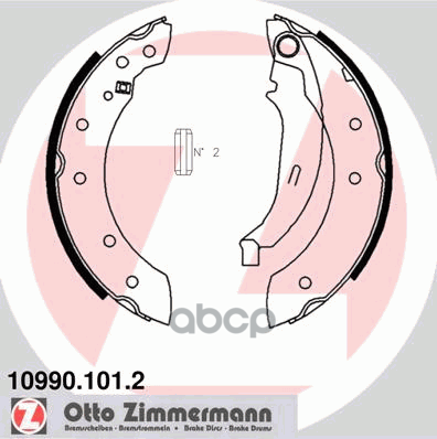 Комплект Тормозных Колодок Zimmermann 10990.101.2 Zimmermann арт. 10990.101.2