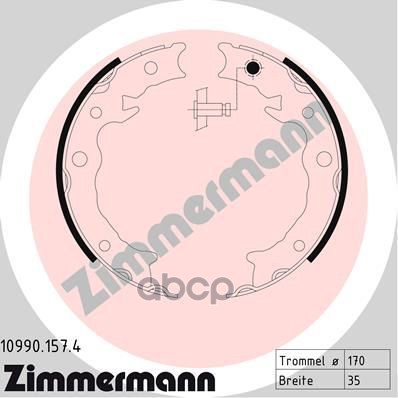 Колодки Тормозные Барабанные Subaru Forester13-> Zimmermann арт. 10990.157.4