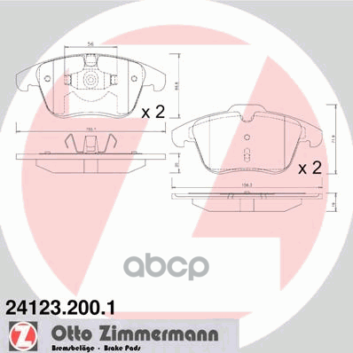Колодки торм.пер. Zimmermann арт. 24123.200.1
