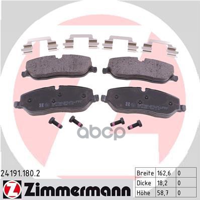 Колодки Тормозные Дисковые Land Rover Inkl. Zubeh?R Zimmermann арт. 24191.180.2