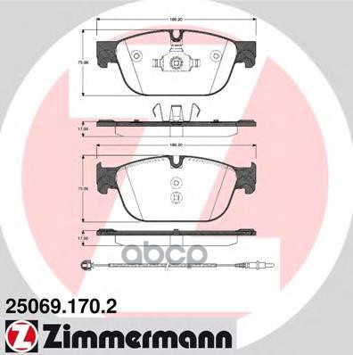 Колодки Тормозные Дисковые Zimmermann 250691702 Zimmermann арт. 250691702
