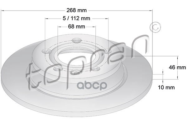 Диск тормозной (замена для HP-107629755) topran арт. 107629001