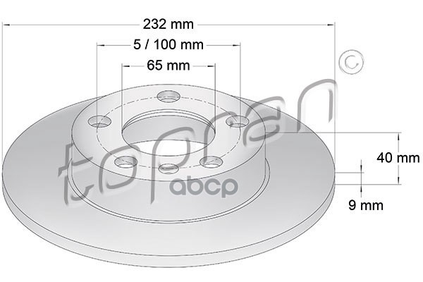 Диск Тормозной (Замена Для Hp-107683755) topran арт. 107683001