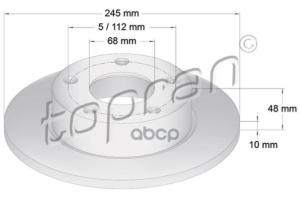 Диск Тормозной (Замена Для Hp-109525755) topran арт. 109525001