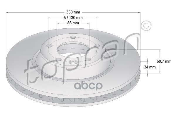 Диск Тормозной (Замена Для Hp-111289755) topran арт. 111289001