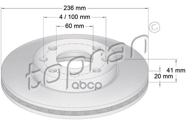Диск тормозной (замена для HP-200942755) topran арт. 200942001