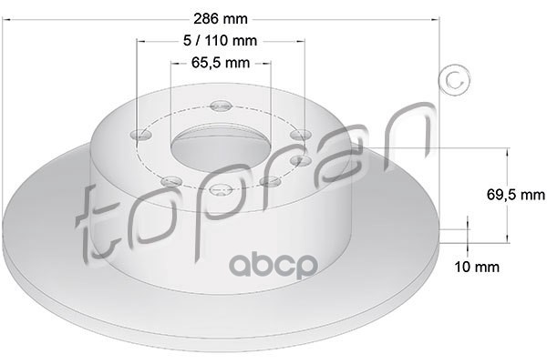 Диск Тормозной (Замена Для Hp-200951755) topran арт. 200951001