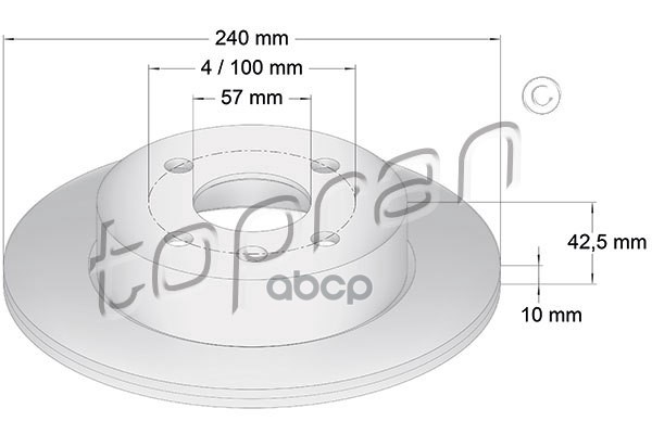Диск Тормозной (Замена Для Hp-205525755) topran арт. 205525001