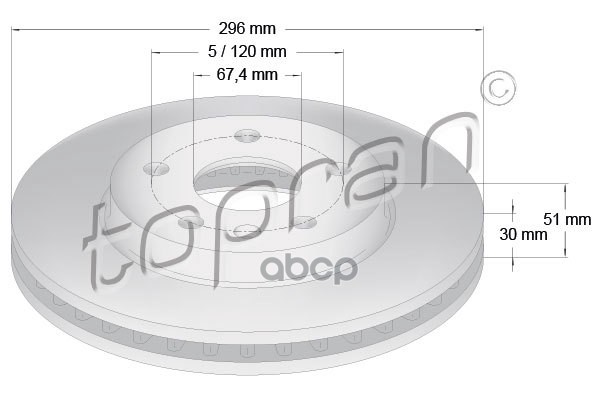 Диск Тормозной (Замена Для Hp-207809755) topran арт. 207809001
