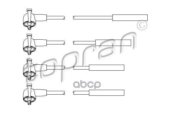 Комплект Проводов Зажигания (Замена Для Hp-300706585) topran арт. 300706001