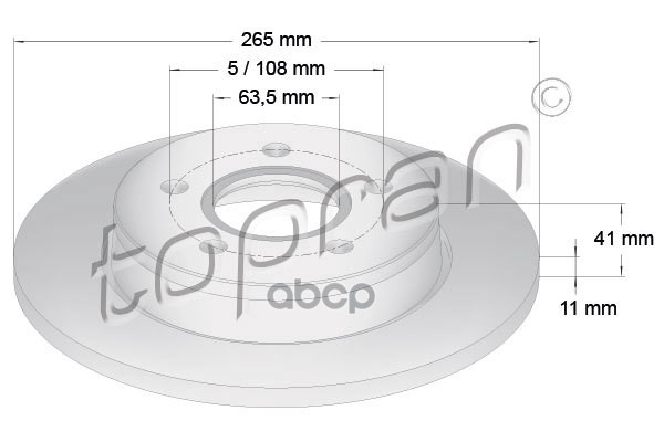 Диск тормозной (замена для HP-302332755) topran арт. 302332001