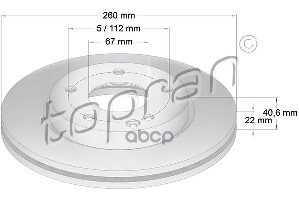 Диск Тормозной (Замена Для Hp-400849755) topran арт. 400849001