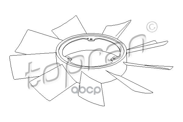 Крыльчатка Вентилятора Радиатора (Замена Для Hp-401002755) topran арт. 401002001