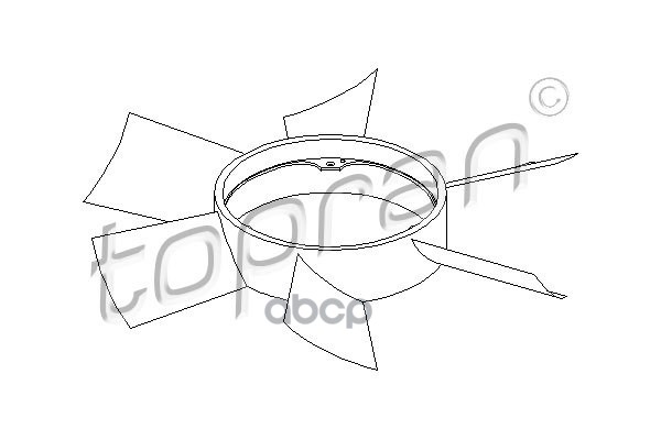 Крыльчатка Вентилятора Радиатора (Замена Для Hp-401470755) topran арт. 401470001