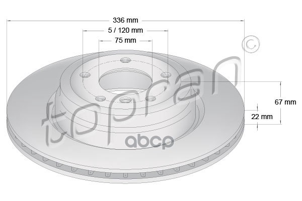 Диск Тормозной (Замена Для Hp-501232755) topran арт. 501232001